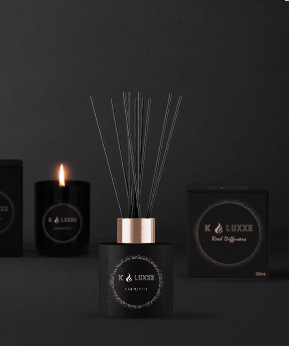 K-Luxxe Luxxe Gift Pack - EcoSoy Candle + Reed Diffuser